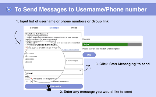 TG Sender - TG bulk message send and invite screenshot