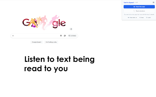 Text to Speech for Google Chrome™ screenshot