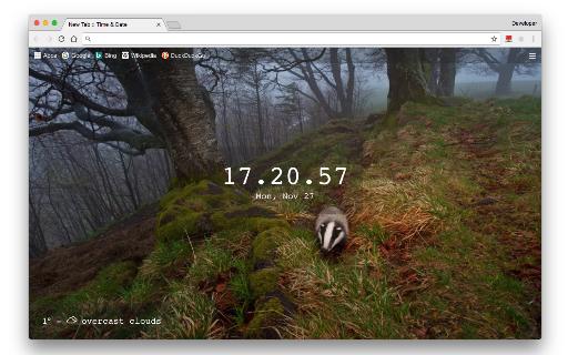 Start Page - Date and Time screenshot