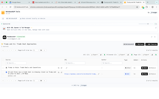 NotebookLM Tools for Gemini Notebook™ screenshot