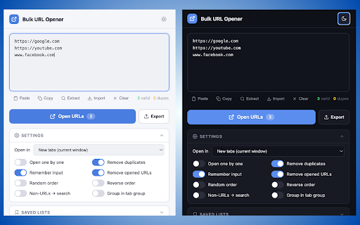 Bulk URL Opener - Open Multiple Links screenshot