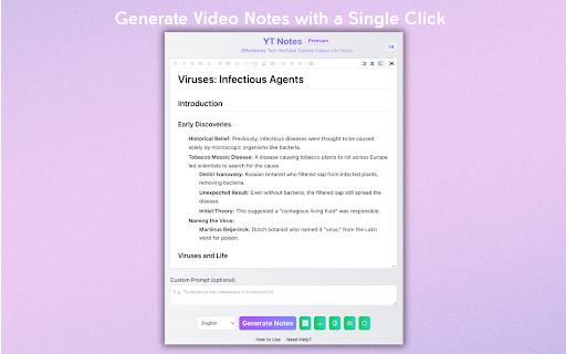 YT Notes screenshot