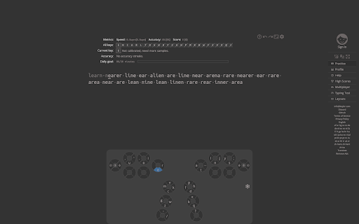 Keybr CC Extension screenshot