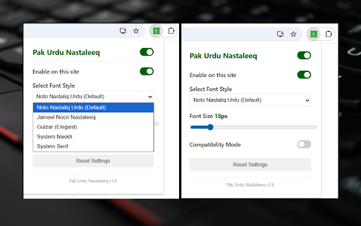 Pak Urdu Nastaleeq screenshot