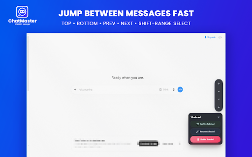 ChatMaster – ChatGPT Bulk Delete, Archive, Rename & Timestamps screenshot