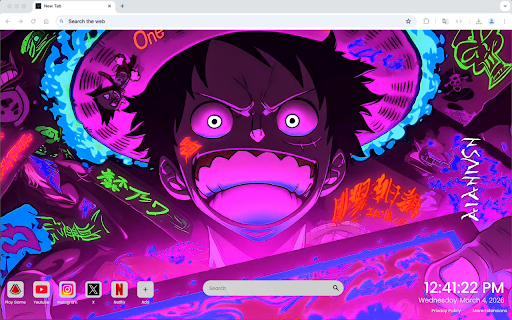 One Piece - Luffy Neon RGB Live Wallpaper screenshot