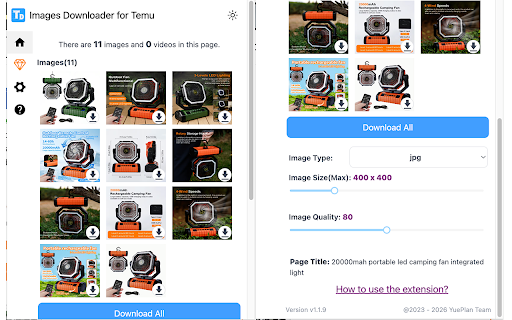 Images Downloader for Temu | Download all item images & videos screenshot
