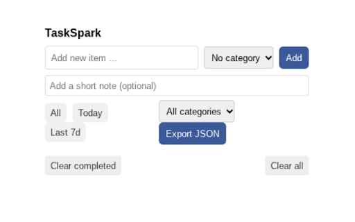 TaskSpark screenshot