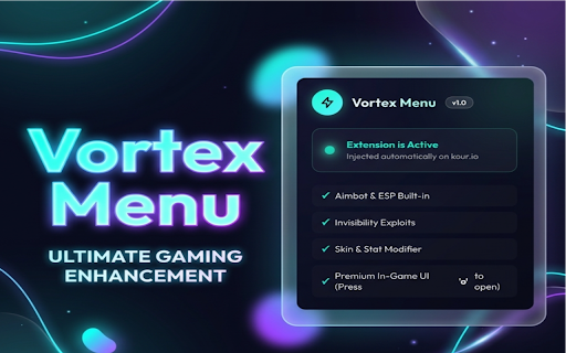Kour.io Vortex Menu screenshot