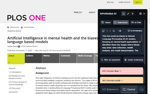 InfraNodus: AI Graph Insights for YouTube, ChatGPT, Google Search screenshot