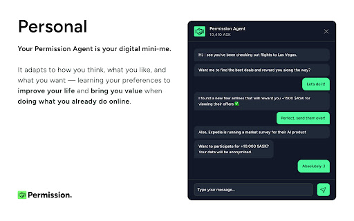 Permission Agent – Earn by Powering AI screenshot