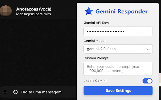 WhatsApp Gemini Responder screenshot