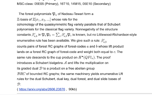 MathJax email screenshot