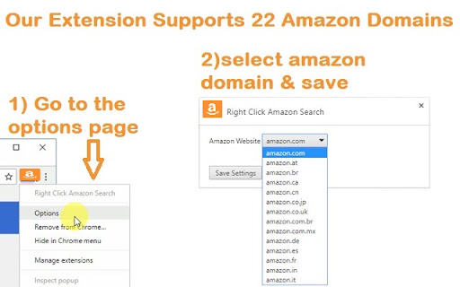 Amazon Search Pro: Right-Click, Popup & Omnibox (ALL COUNTRIES!) screenshot