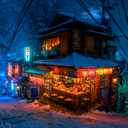Snowy Night Lofi City Live Wallpaper icon