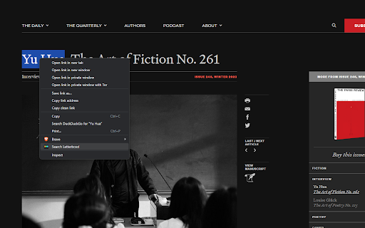 Search Letterboxd screenshot