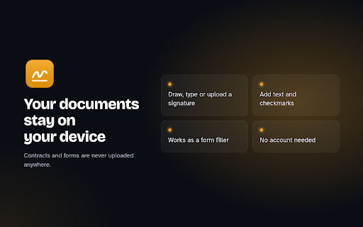 Sign & Fill PDF — No Upload, Free | SignFit screenshot