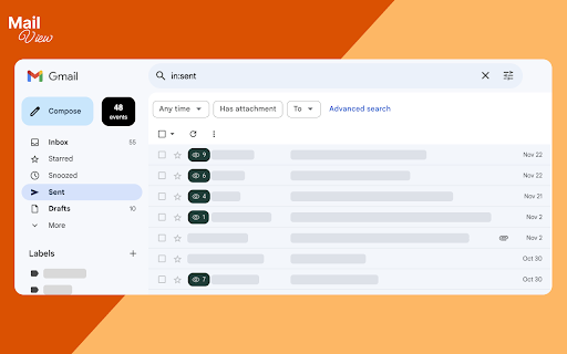 MailView – Gmail Email Tracker, Read Statistics & Proof of Receipt Reports screenshot