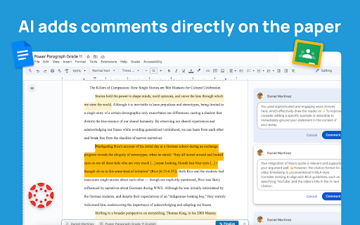 VibeGrade: AI Teaching, Grading Assistant in Google Docs, Canvas, and more screenshot