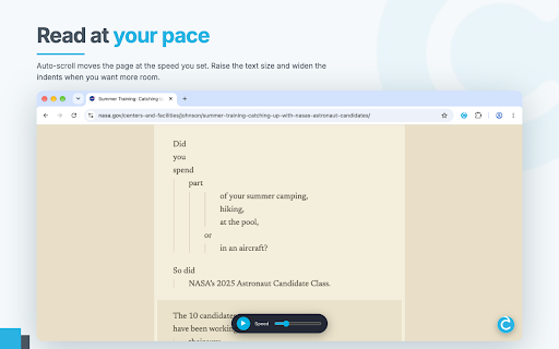 Cascade Reading screenshot