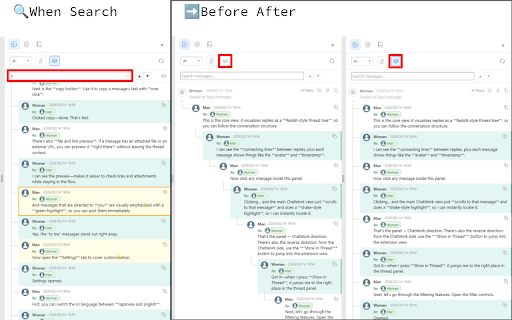 ChatWork Threader screenshot