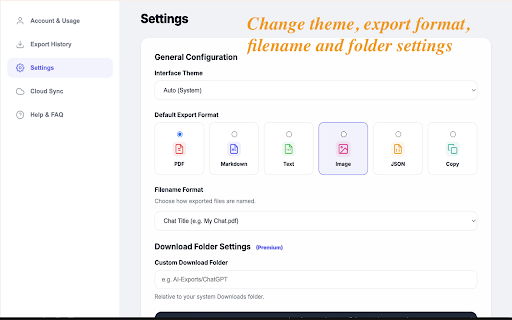 ChatGPT to PDF: Export ChatGPT Chats to PDF, Markdown, JSON screenshot