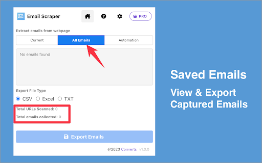 Email Scraper - Automatically Extract Email Addresses from Any Webpage screenshot