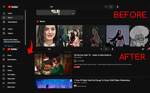 Remove YouTube Shorts screenshot