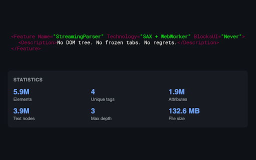 XML Stream Parser screenshot