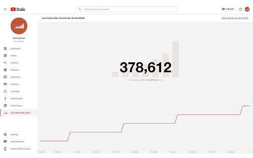 Social Blade screenshot