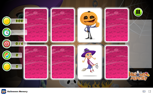 Halloween Memory Game in Browser - Free & Offline available screenshot