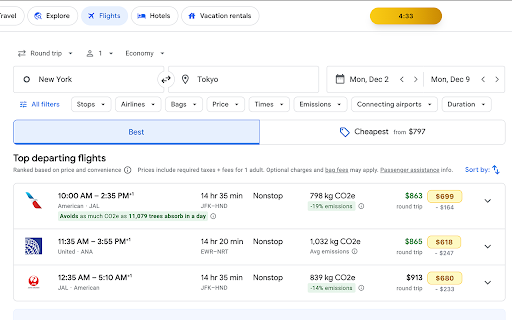 Google Flights Price Hacker – Save More! screenshot