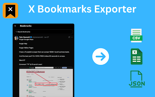X Bookmarks Exporter - Export Twitter Bookmarks screenshot