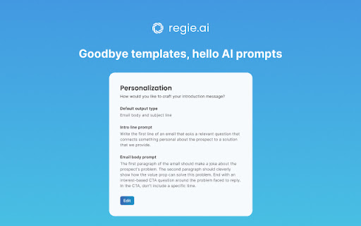 Regie.ai | AI Co-Pilot for Sales Emails screenshot