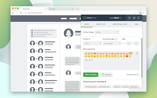 Prime/TalkyTimes/Amour ChatOS chats screenshot