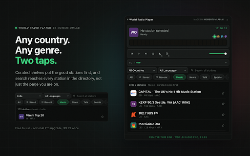 World Radio Player - Live Stations & Music screenshot