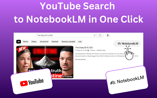 YouTube to NotebookLM screenshot