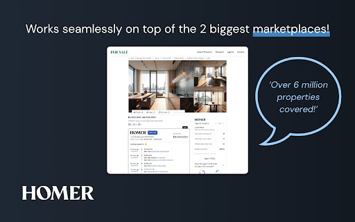 Homer (formerly KoalaData) – Property Search Extension screenshot