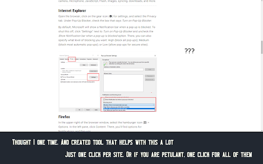 PopUpOFF - Popup and overlay blocker screenshot