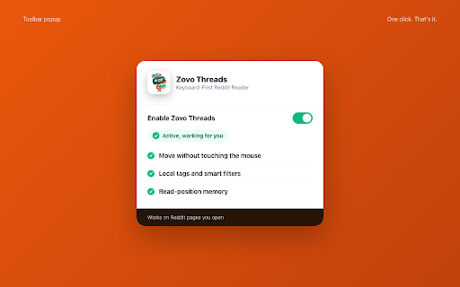Zovo Threads - Keyboard-First Reddit Reader screenshot