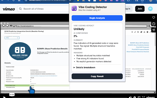 Vibe Coding Detector by A5 screenshot