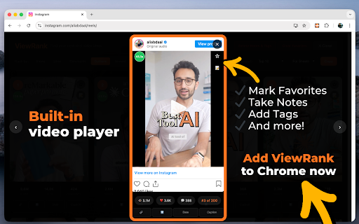 ViewRank - Sort Instagram and TikTok videos and posts screenshot