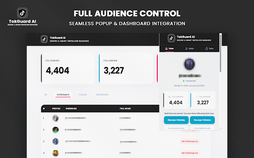 TokGuard AI for TikTok - Smart Unfollow Manager screenshot