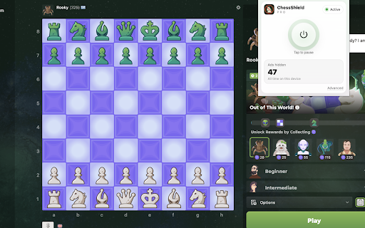 ChessShield - Ad Blocker for Chess.com screenshot