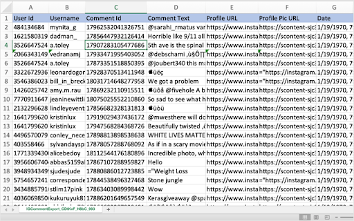 Comment Exporter screenshot