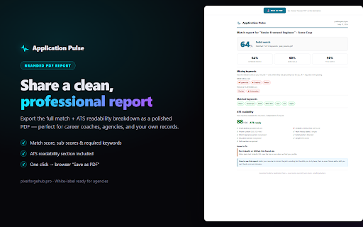 Application Pulse — Resume Matcher screenshot