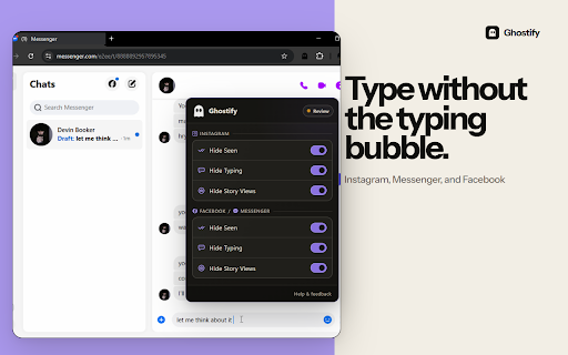 Ghostify | Hide Seen, Typing & Story Views screenshot