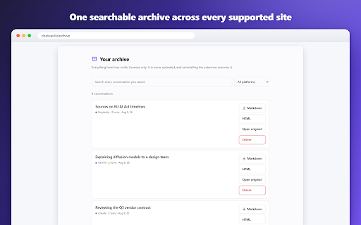 AI Chat Exporter: Save ChatGPT, Claude, Gemini & more as PDF, Word & more screenshot