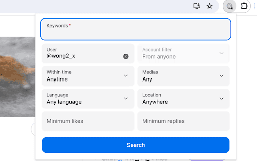 Dead Simple Twitter/X Search screenshot