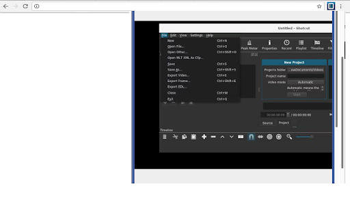 Shotcut online video editor screenshot